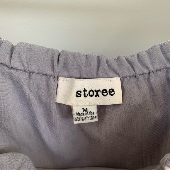 Lilac & white off the shoulder blouse - Picture 2 of 5